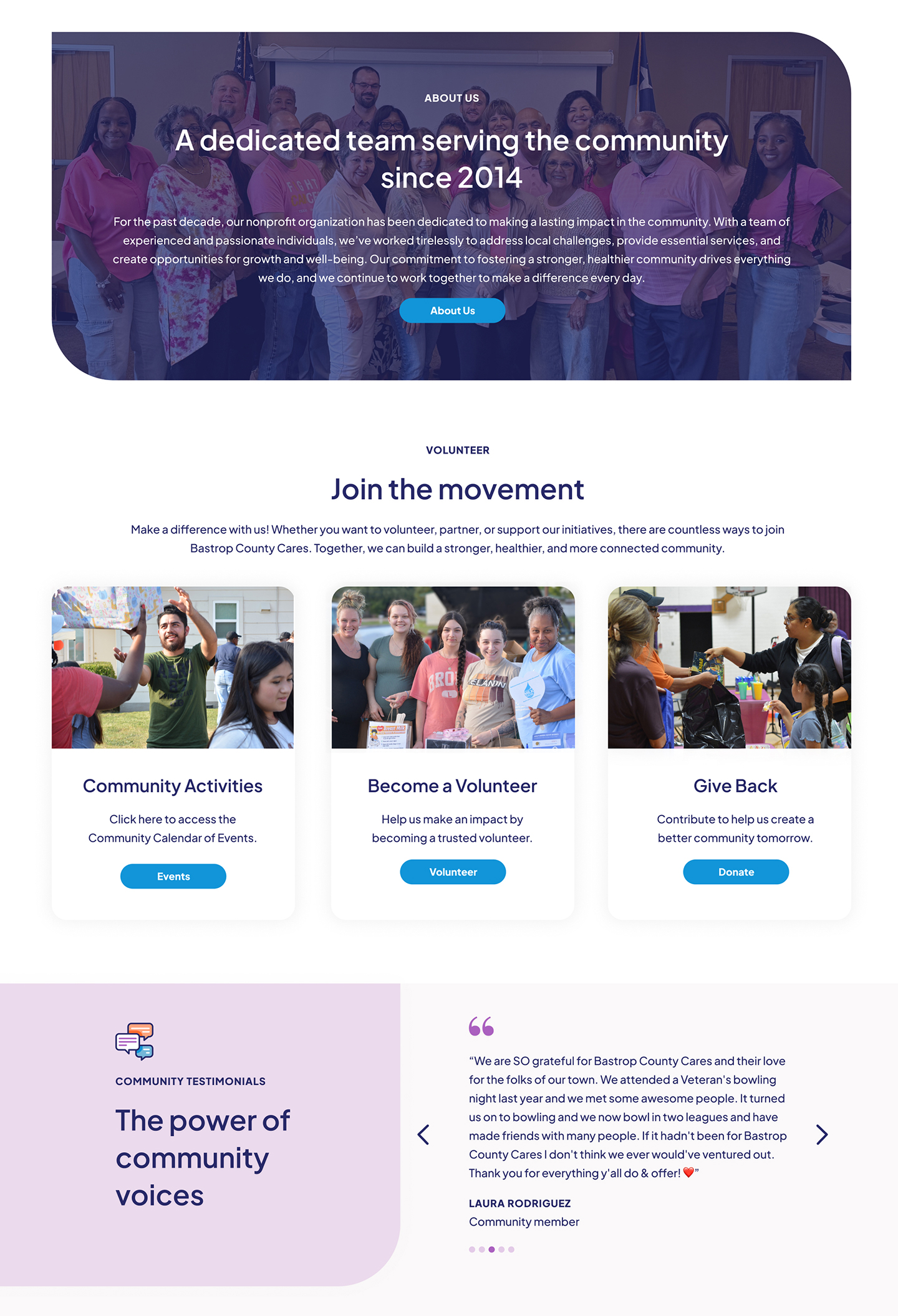 Bastrop_County_Cares_Home2 Bastrop County Cares Website Design Home Page
