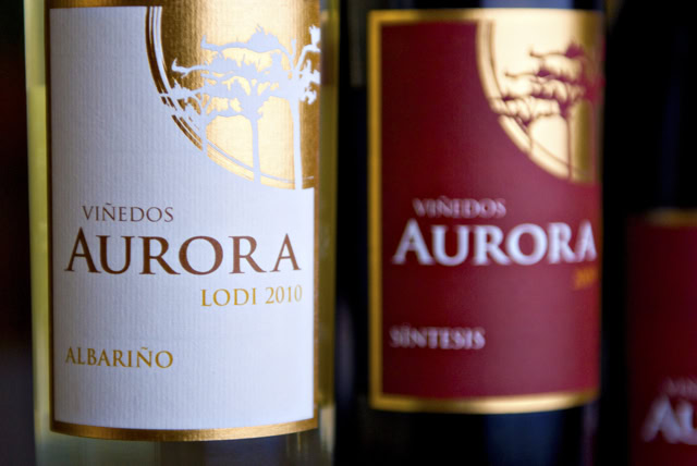Viñedos Aurora Albariño Wine Label. Photo by Christopher Briggs Photography.