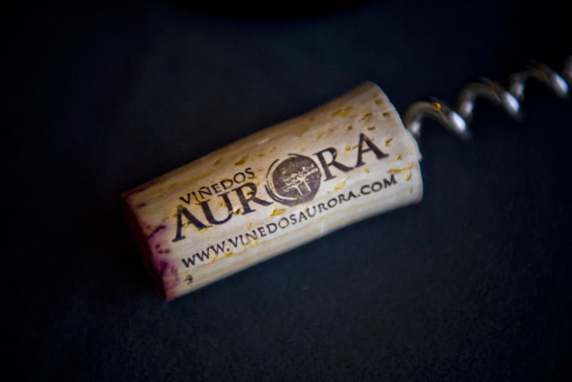 Viñedos Aurora Logo Design on Cork. Photo by Christopher Briggs Photography.
