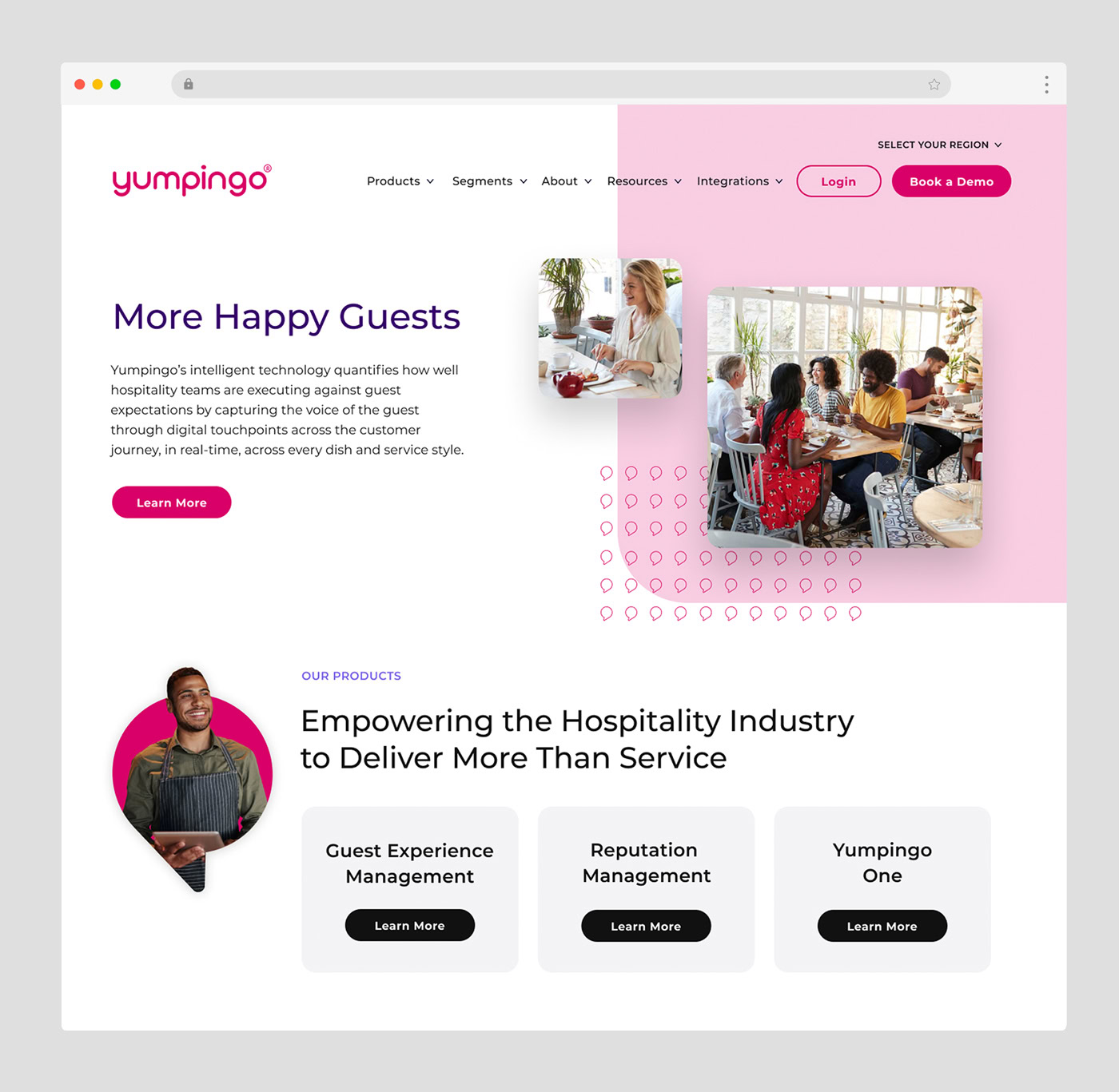 Yumpingo home page hero section AFTER